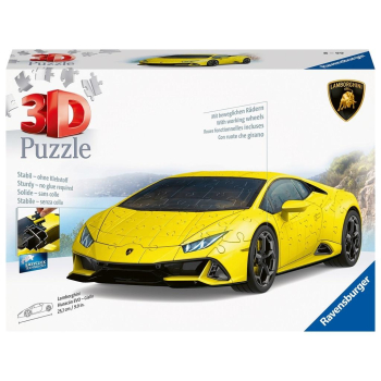 Puzzle 3D Pojazdy: Lamborghini Huracn Evo Giallo